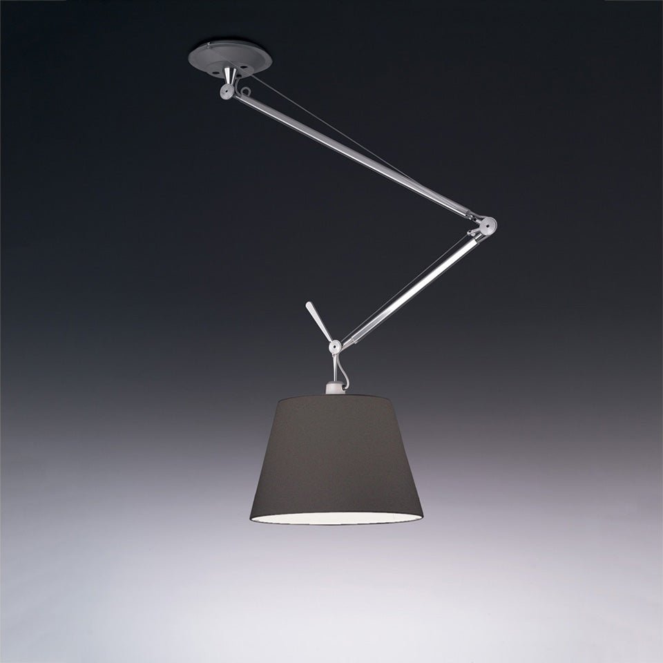 Suspension Tolomeo Off Center Shade - Noir 17" by Artemide | Luminaires & cie
