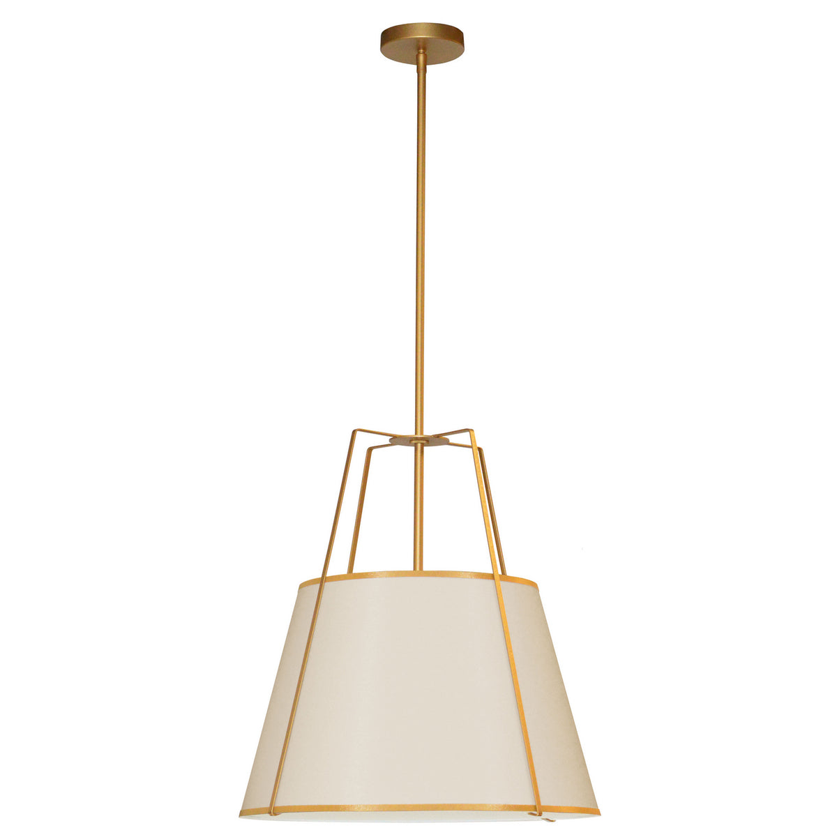 Suspension Trapezoid Or / Crème, 18", nombre ampoules 3 – Dainolite