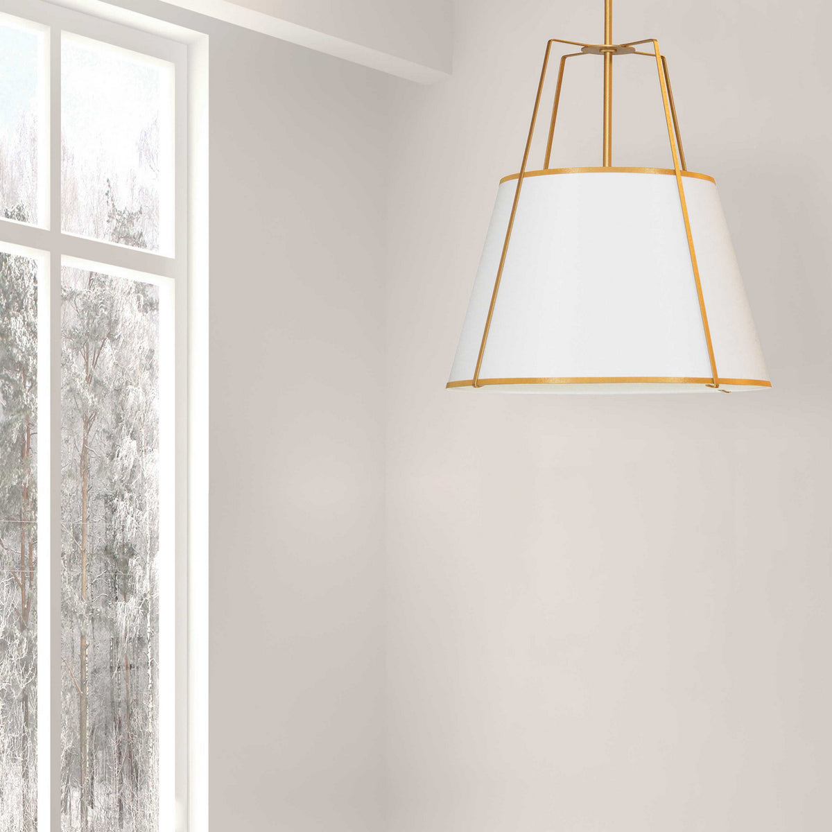 Suspension Trapezoid Or / Blanc, 24", nombre ampoules 3 – vue 2