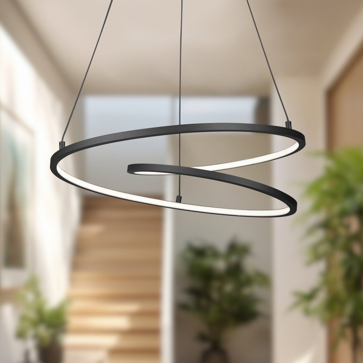 Suspension Twist - Noir 19" by Kuzco Lighting | Luminaires & cie
