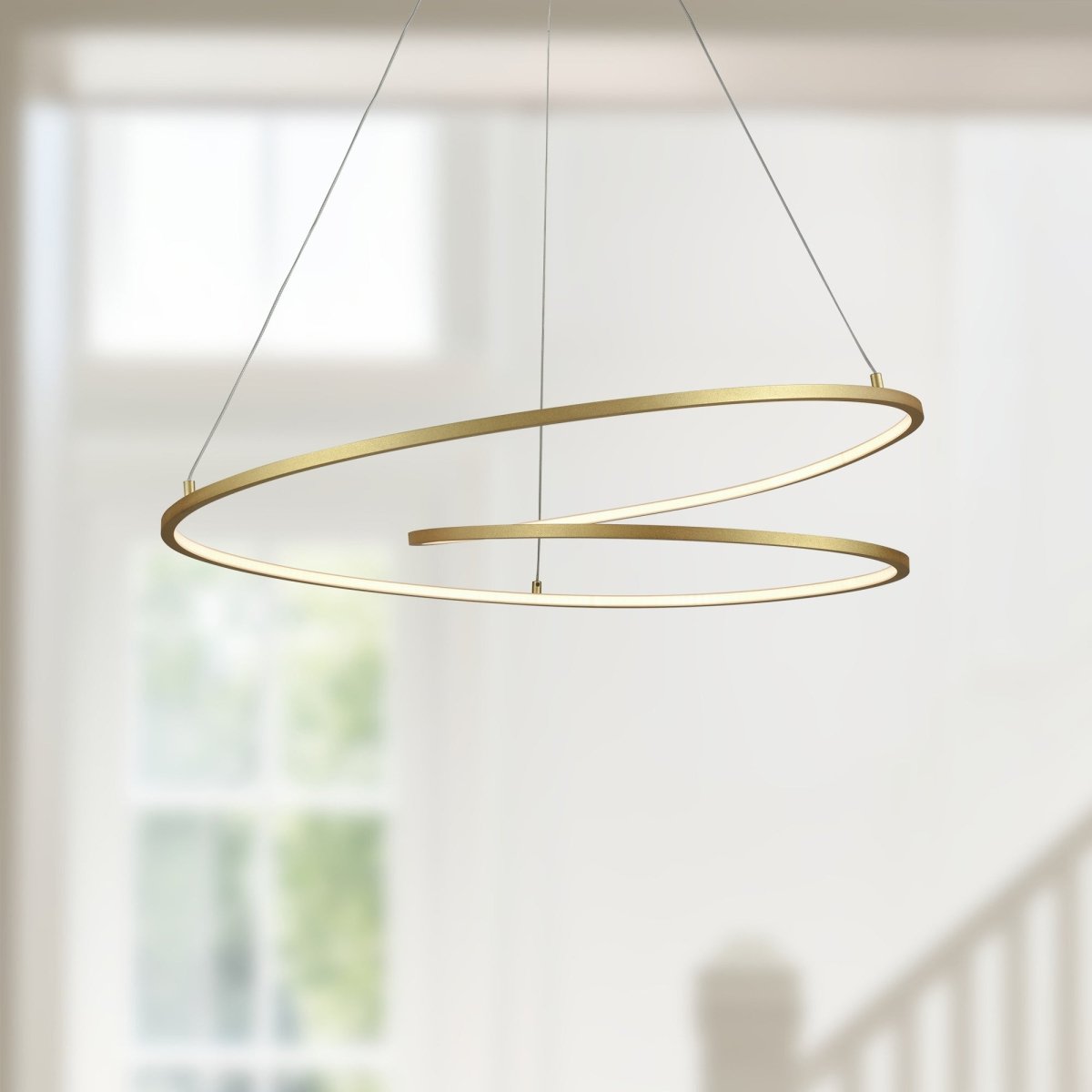 Suspension Twist - Laiton antique 32" by Kuzco Lighting | Luminaires & cie