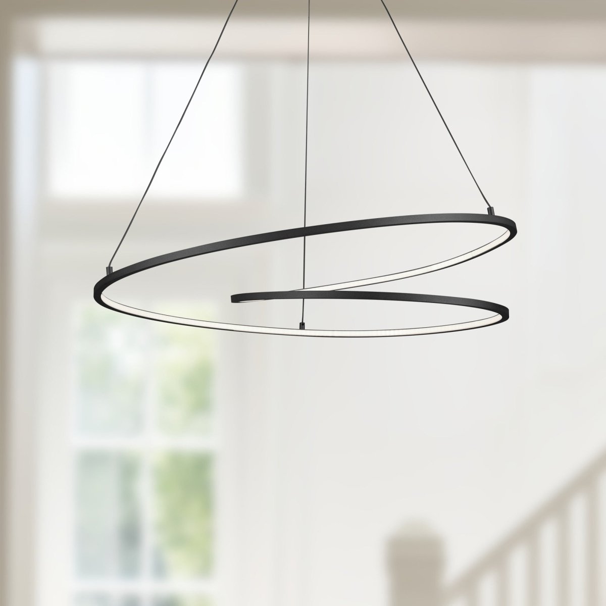 Suspension Twist - Noir 32" by Kuzco Lighting | Luminaires & cie
