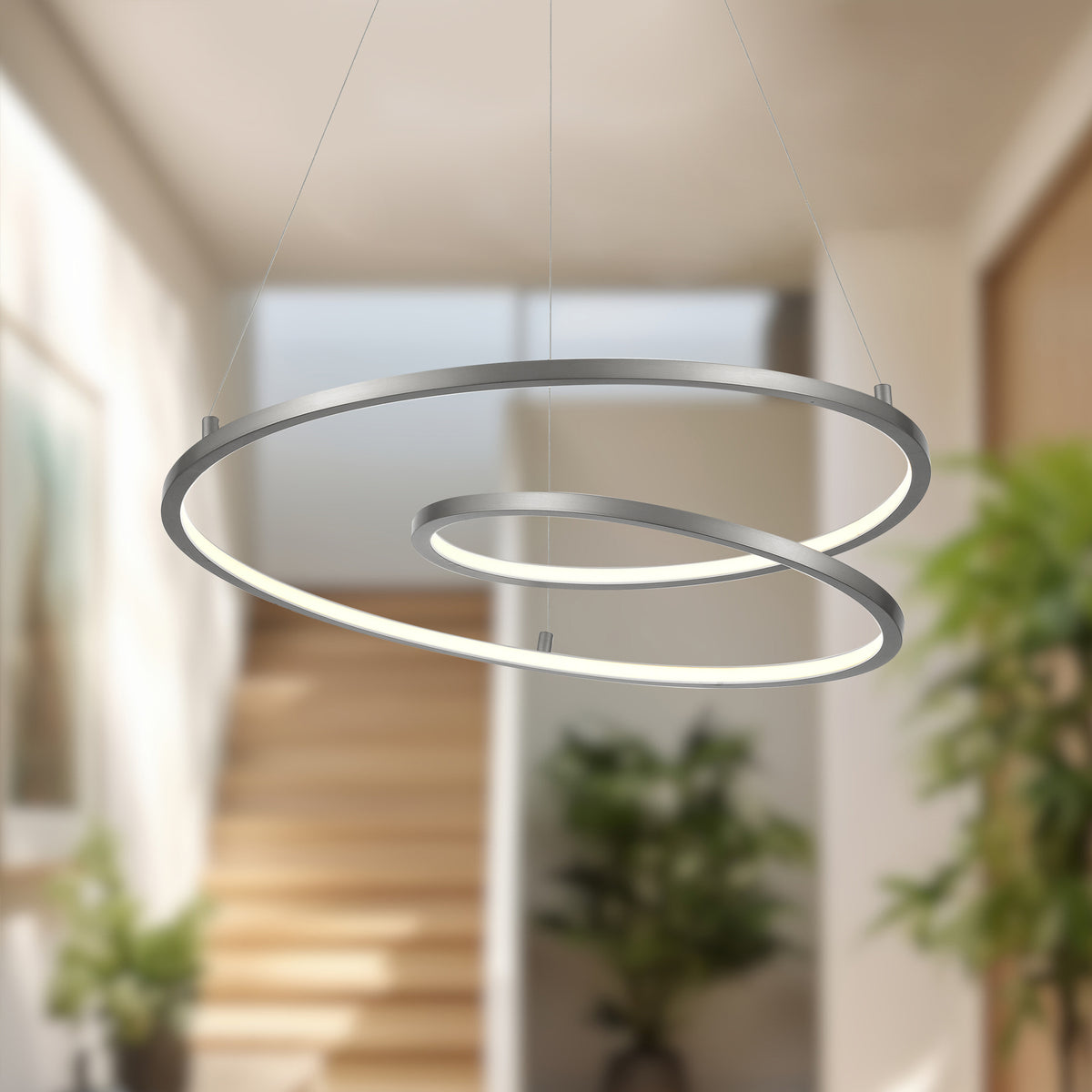 Suspension Twist Argent antique – vue 2