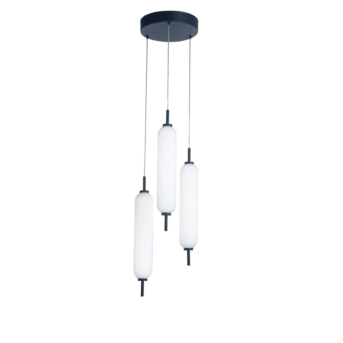 Suspension multiple Typha 8", Noir mat – Dainolite
