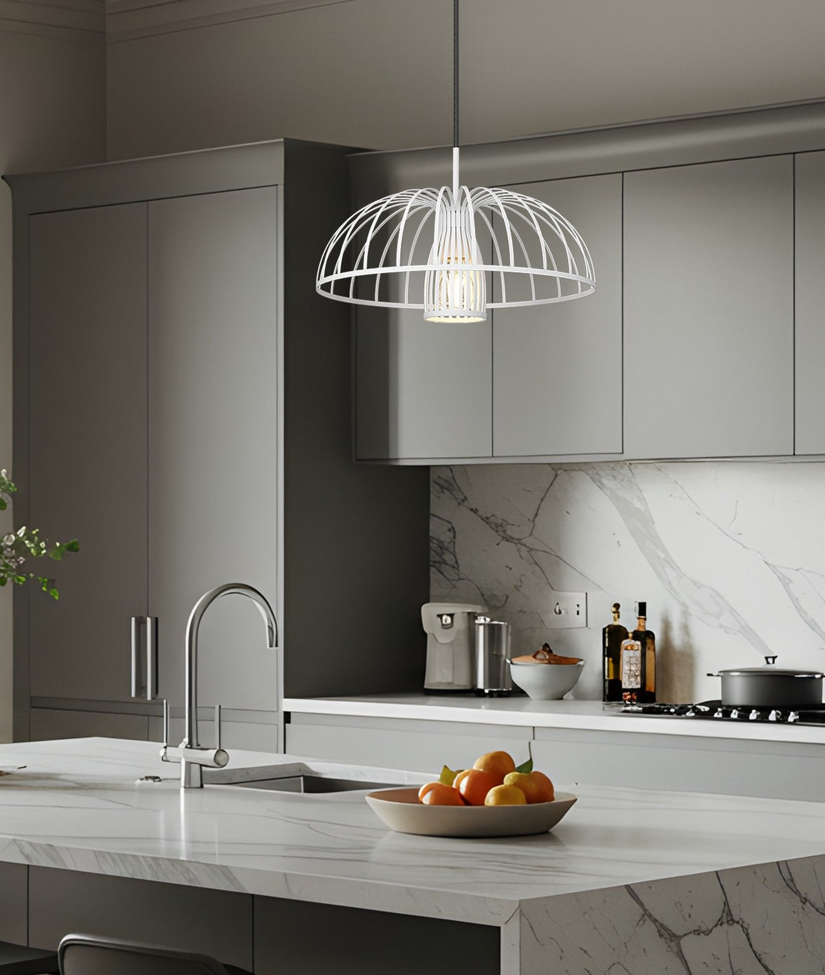 Suspension Valencia Blanc texturé, 16" – vue 7