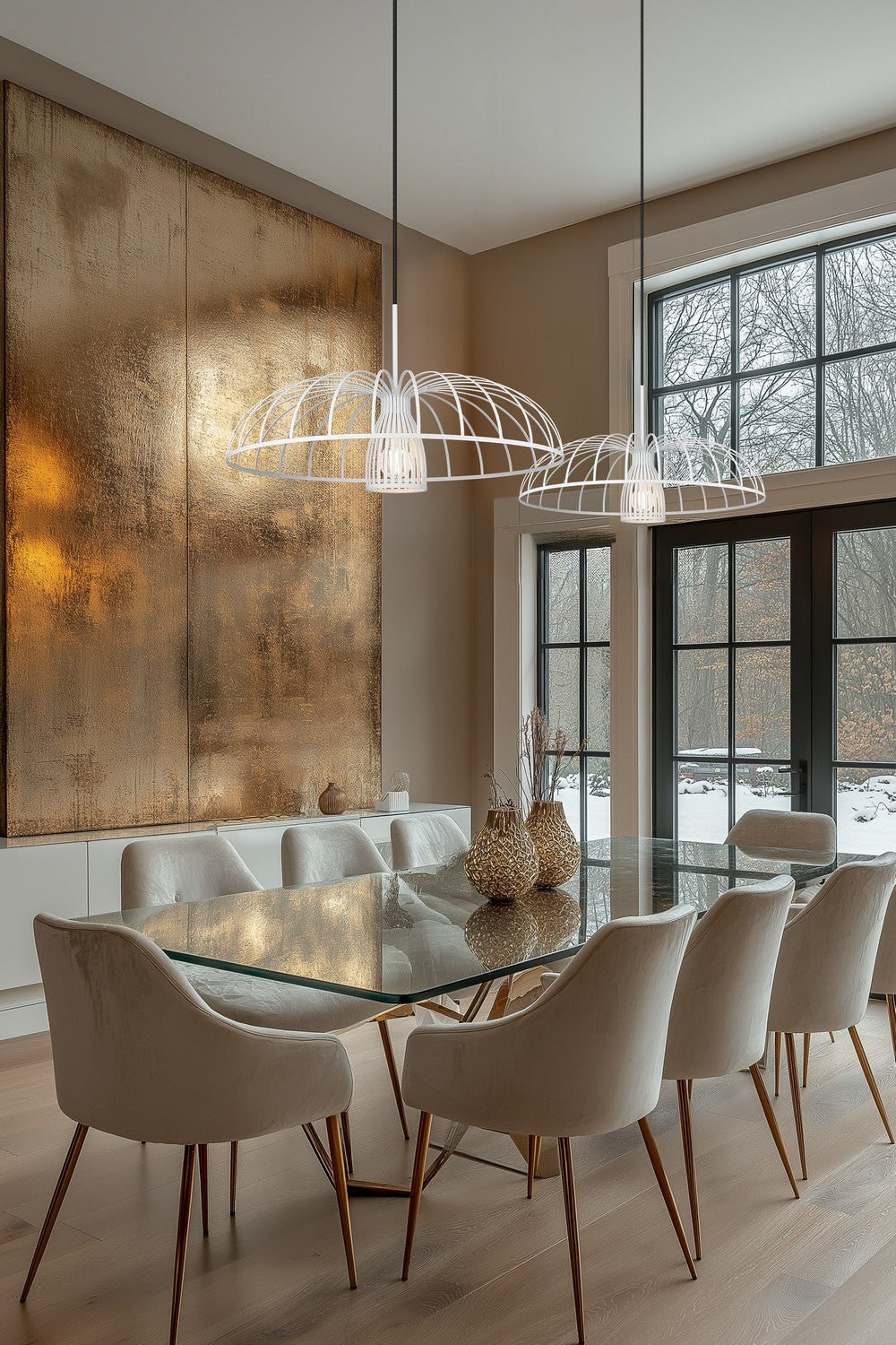 Suspension Valencia Blanc texturé, 24" – vue 6
