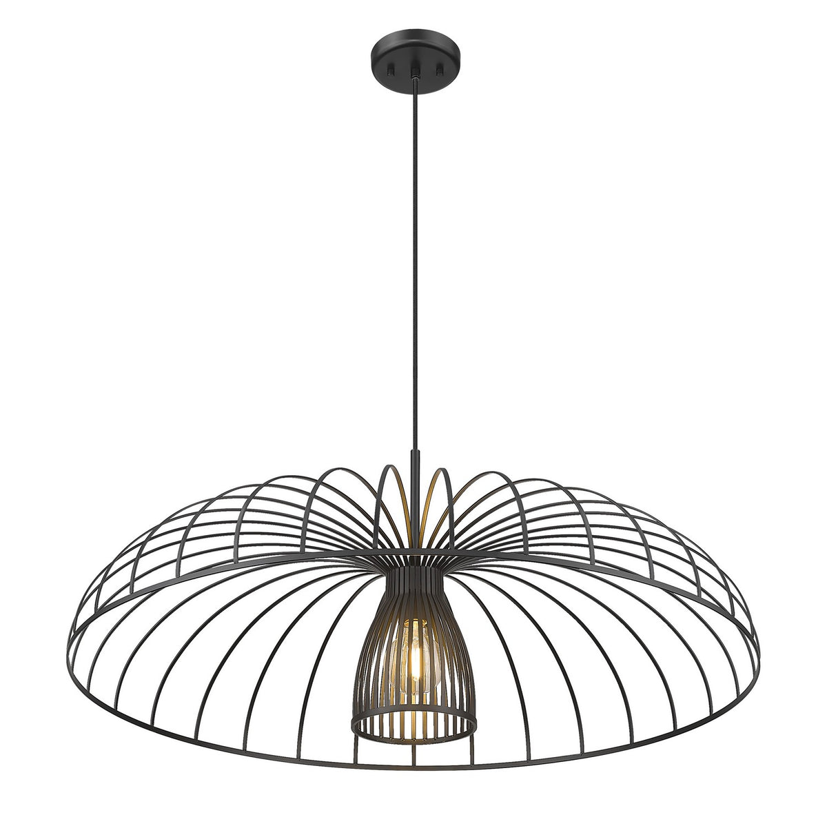 Suspension Valencia Noir mat, 35" – vue 3