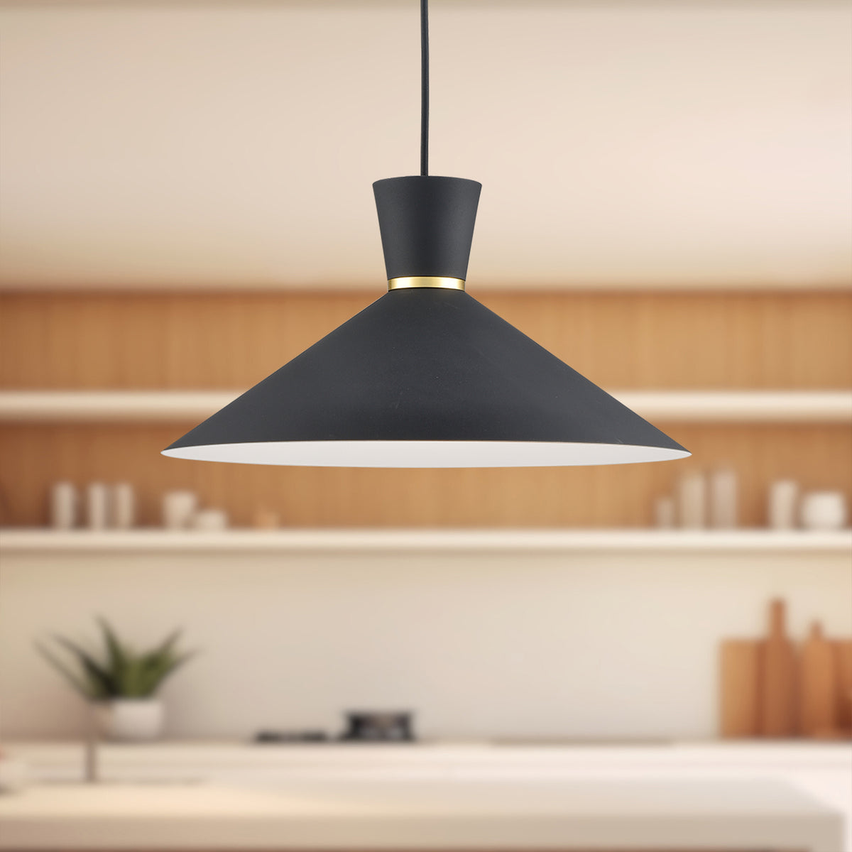 Suspension Vanderbilt Noir / Or – vue 3