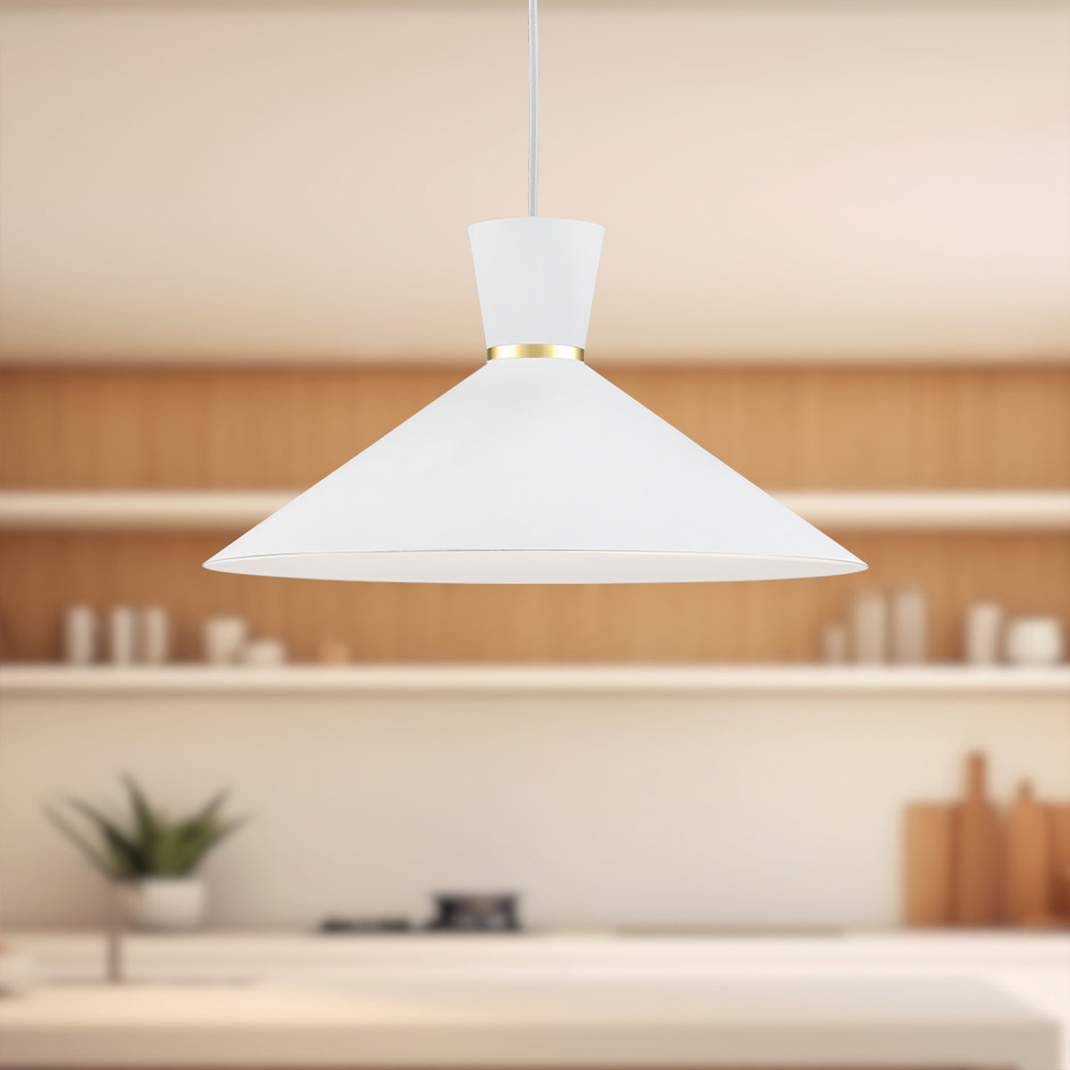 Suspension Vanderbilt Blanc / Or – vue 2