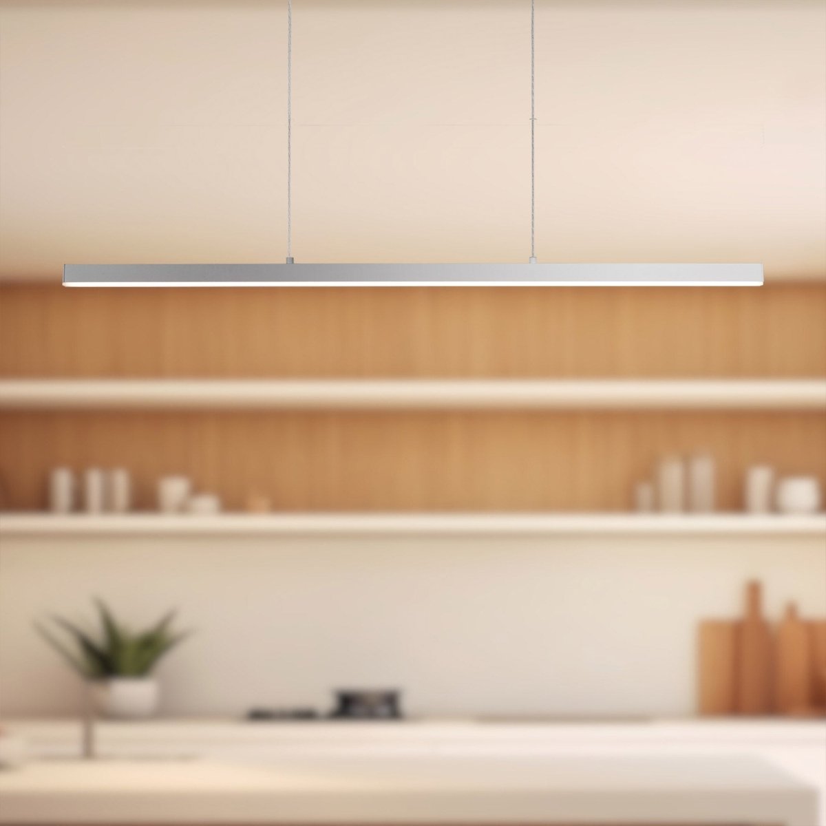 Suspension Vega - Nickel brossé 56" 3000K by Kuzco Lighting | Luminaires & cie
