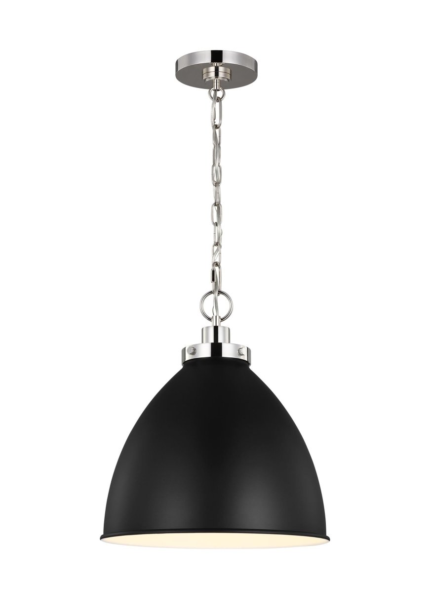Suspension Wellfleet Dome - Nickel noir et raffiné de minuit Noir de minuit 15 5/8" by Visual Comfort Studio | Luminaires & cie