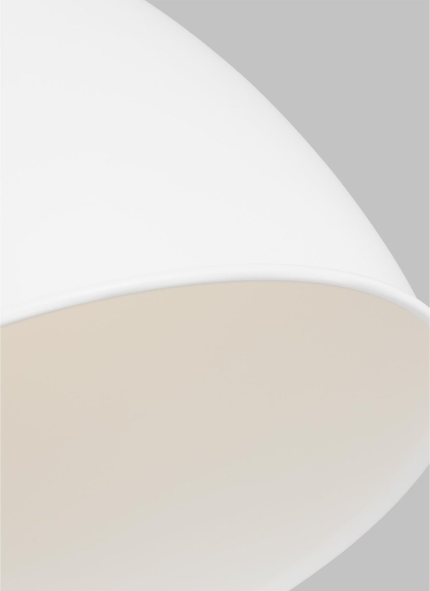 Suspension Wellfleet Dome - Matte blanc et laiton brûlé Blanc mat 15 5/8" by Visual Comfort Studio | Luminaires & cie