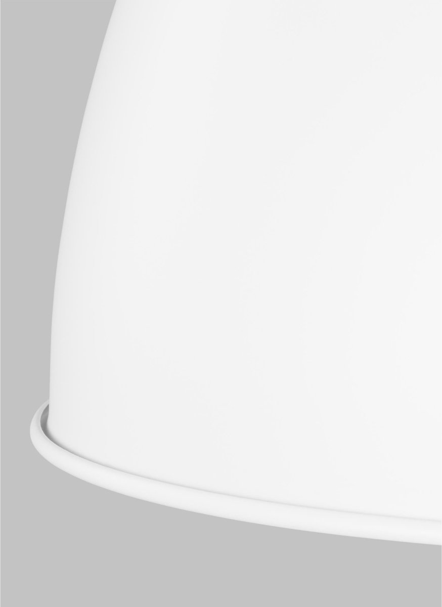 Suspension Wellfleet Dome - Nickel blanc et poli mat Blanc mat 15 5/8" by Visual Comfort Studio | Luminaires & cie