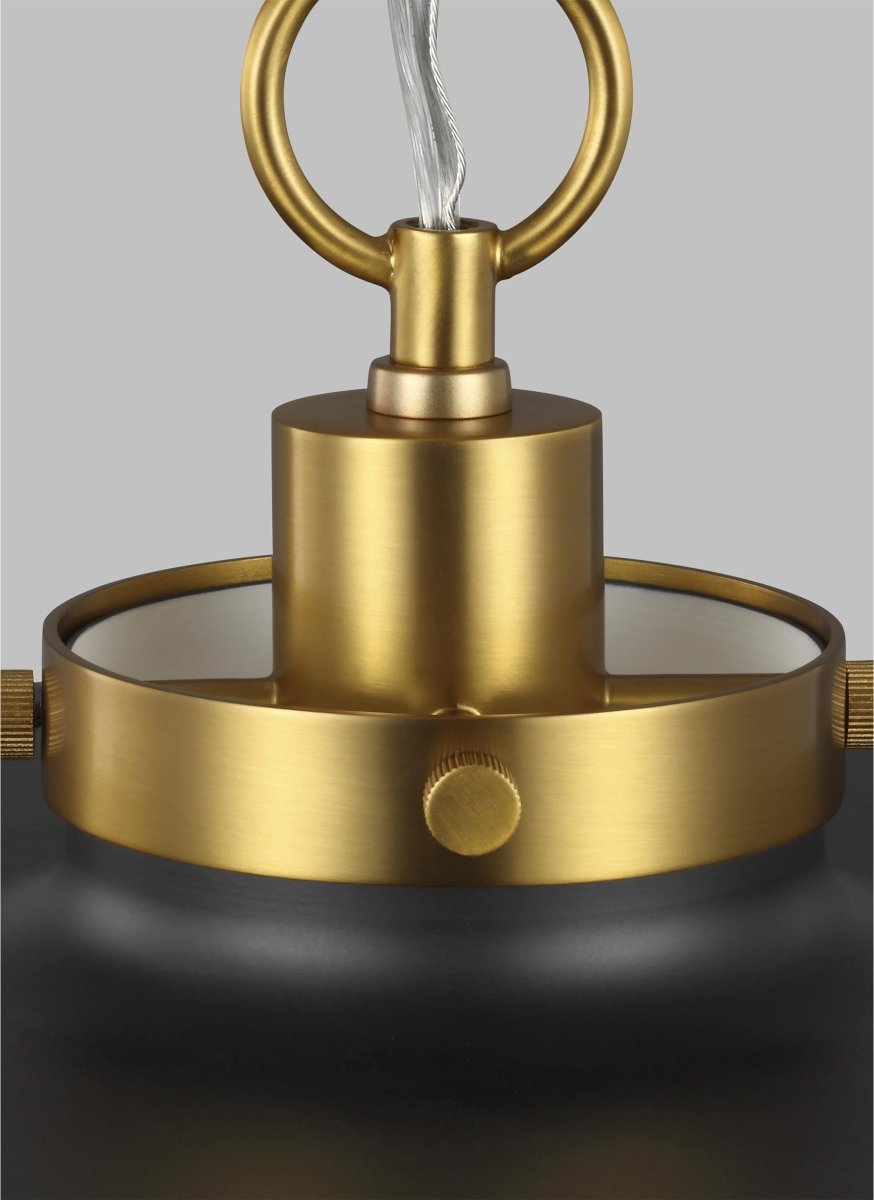 Suspension Wellfleet Wide - Noir de minuit et laiton brunis by Visual Comfort Studio | Luminaires & cie