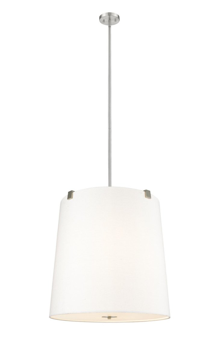 Suspension Weston - Nickel brossé Lin blanc 24" by Z-Lite | Luminaires & cie