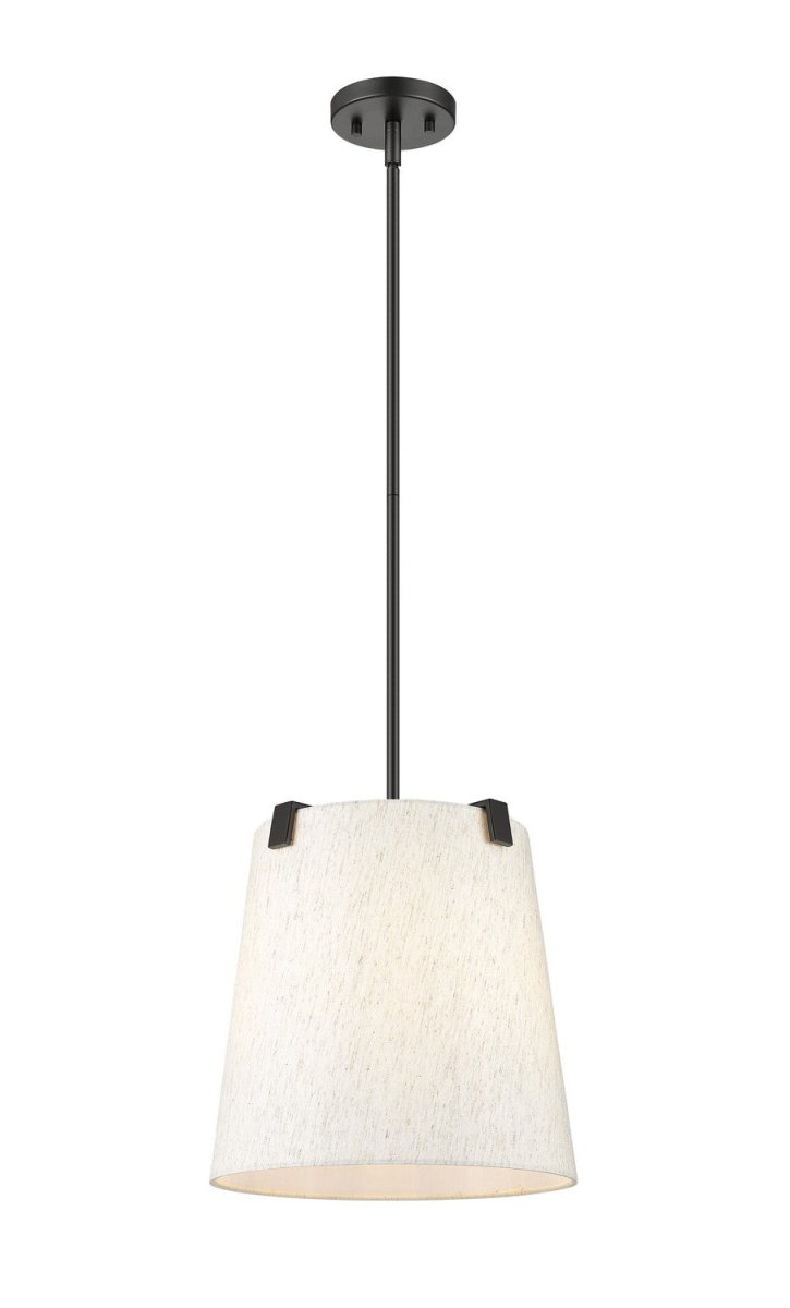 Suspension Weston - Noir mat Crème 13" by Z-Lite | Luminaires & cie