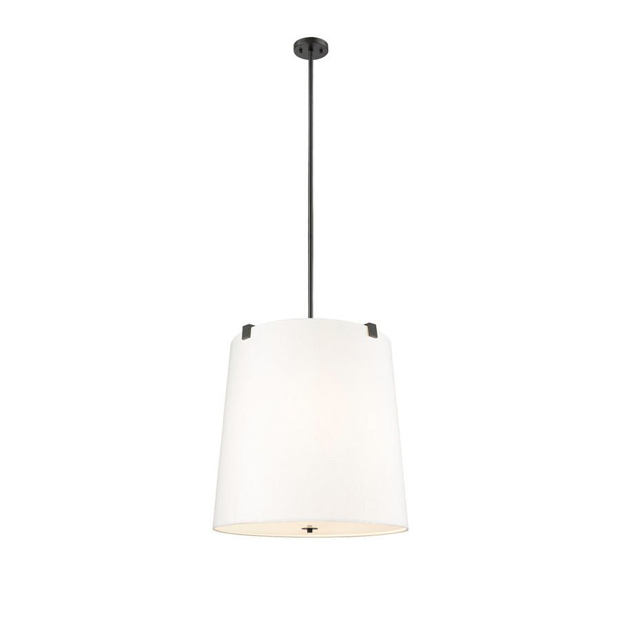 Suspension Weston - Noir mat Lin blanc 24" by Z - Lite | Luminaires & cie