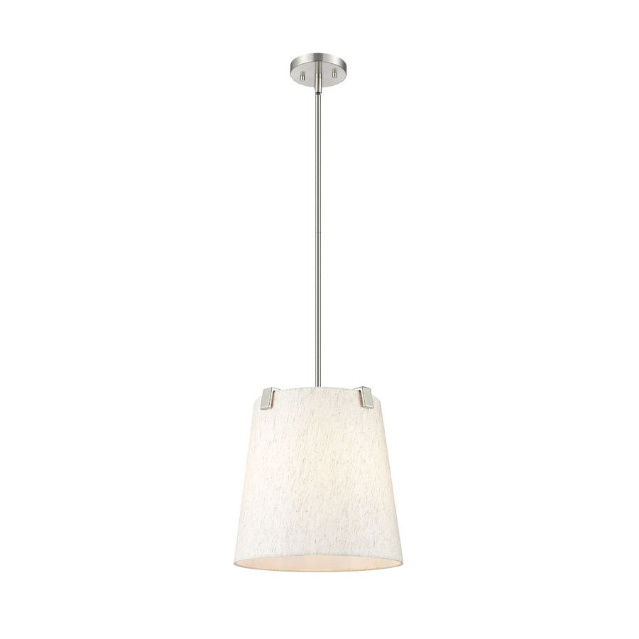 Suspension Weston - Nickel brossé Crème 13" by Z - Lite | Luminaires & cie