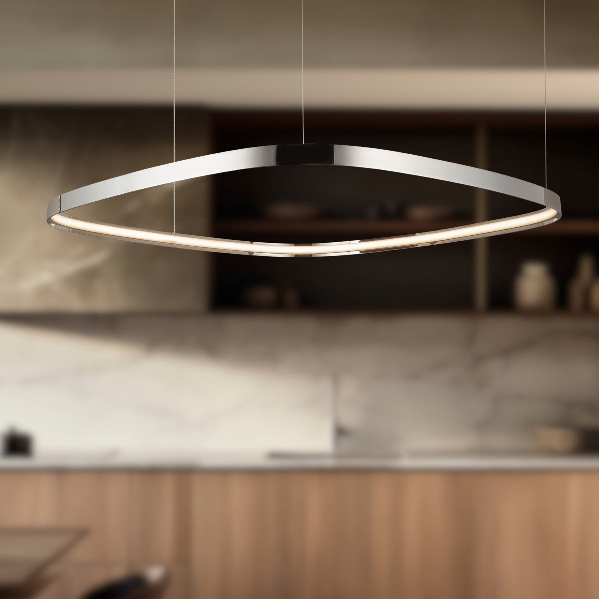 Suspension Yukon - Nickel poli 39 1/4" by Kuzco Lighting | Luminaires & cie