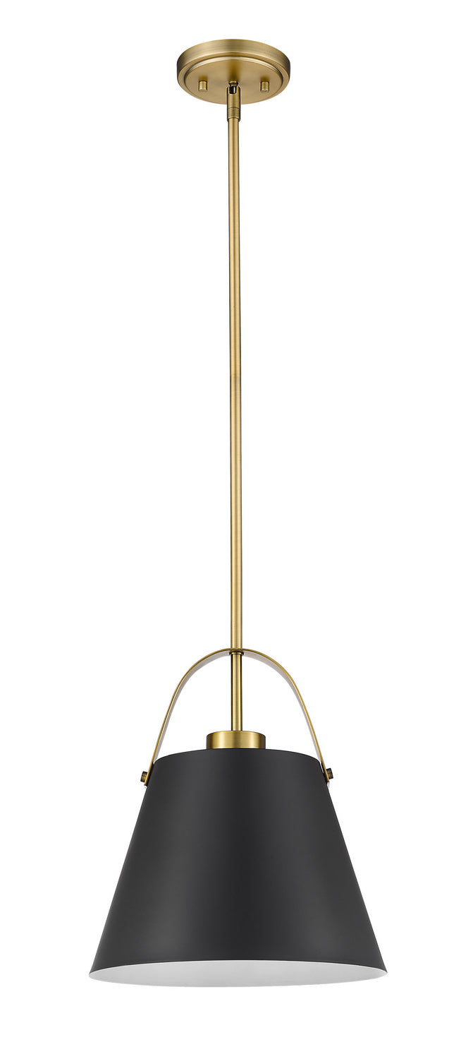 Suspension Z-Studio Noir mat + Laiton patrimoine, 12 1/2" – vue 3