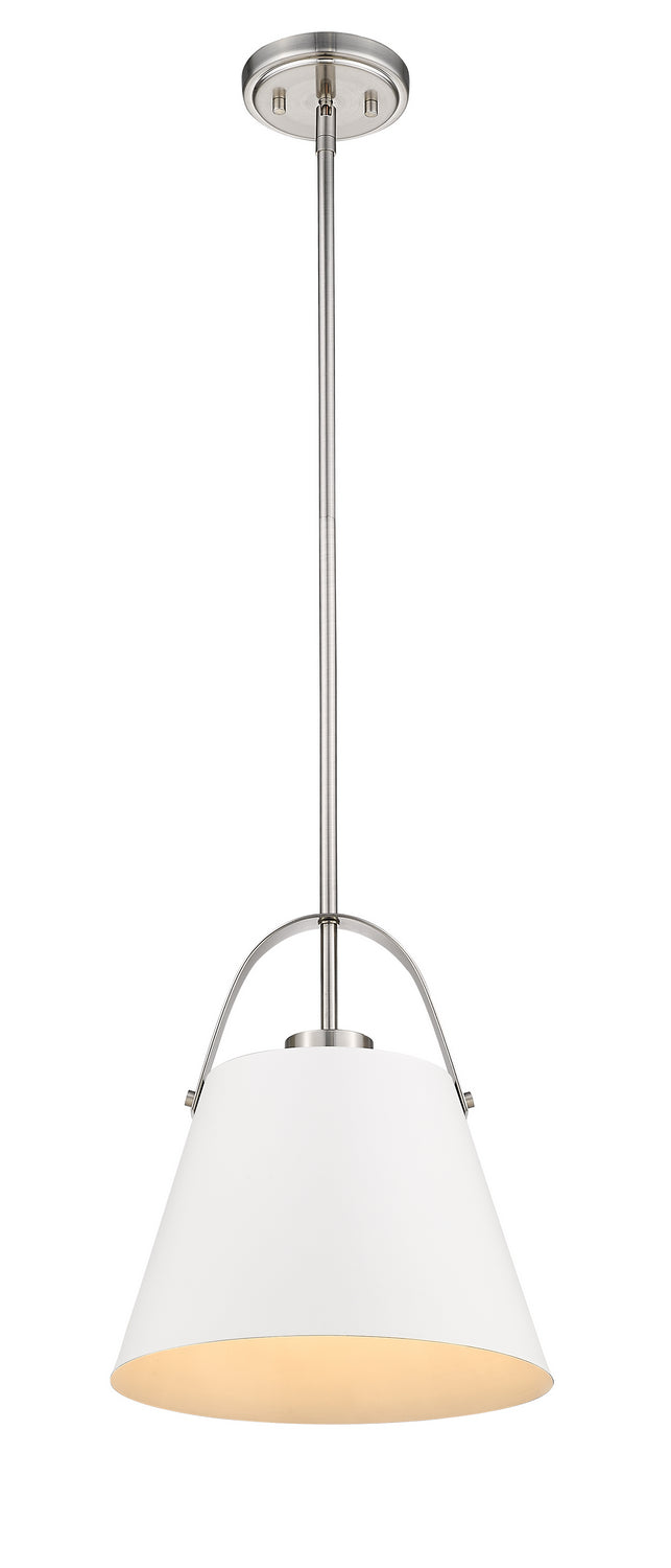 Suspension Z-Studio Blanc mat + Nickel brossé, 12 1/2" – vue 2