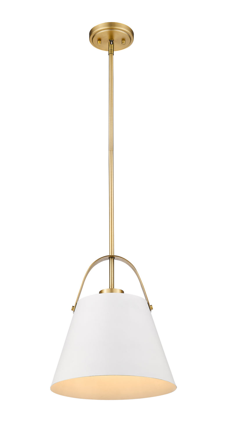 Suspension Z-Studio Blanc mat + Laiton patrimoine, 12 1/2" – vue 2