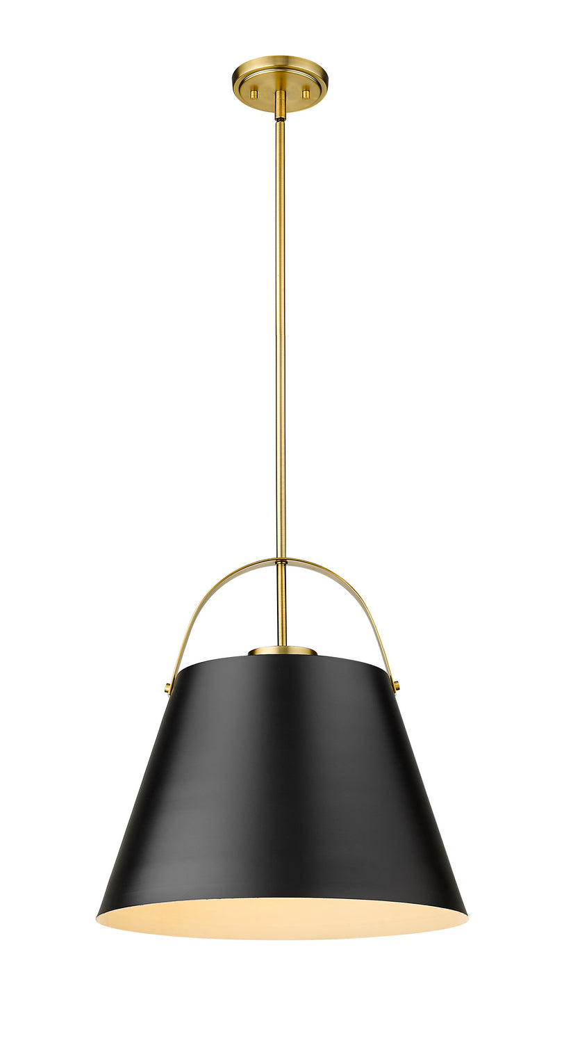Suspension Z-Studio Noir mat + Laiton patrimoine, 18" – Z-Lite