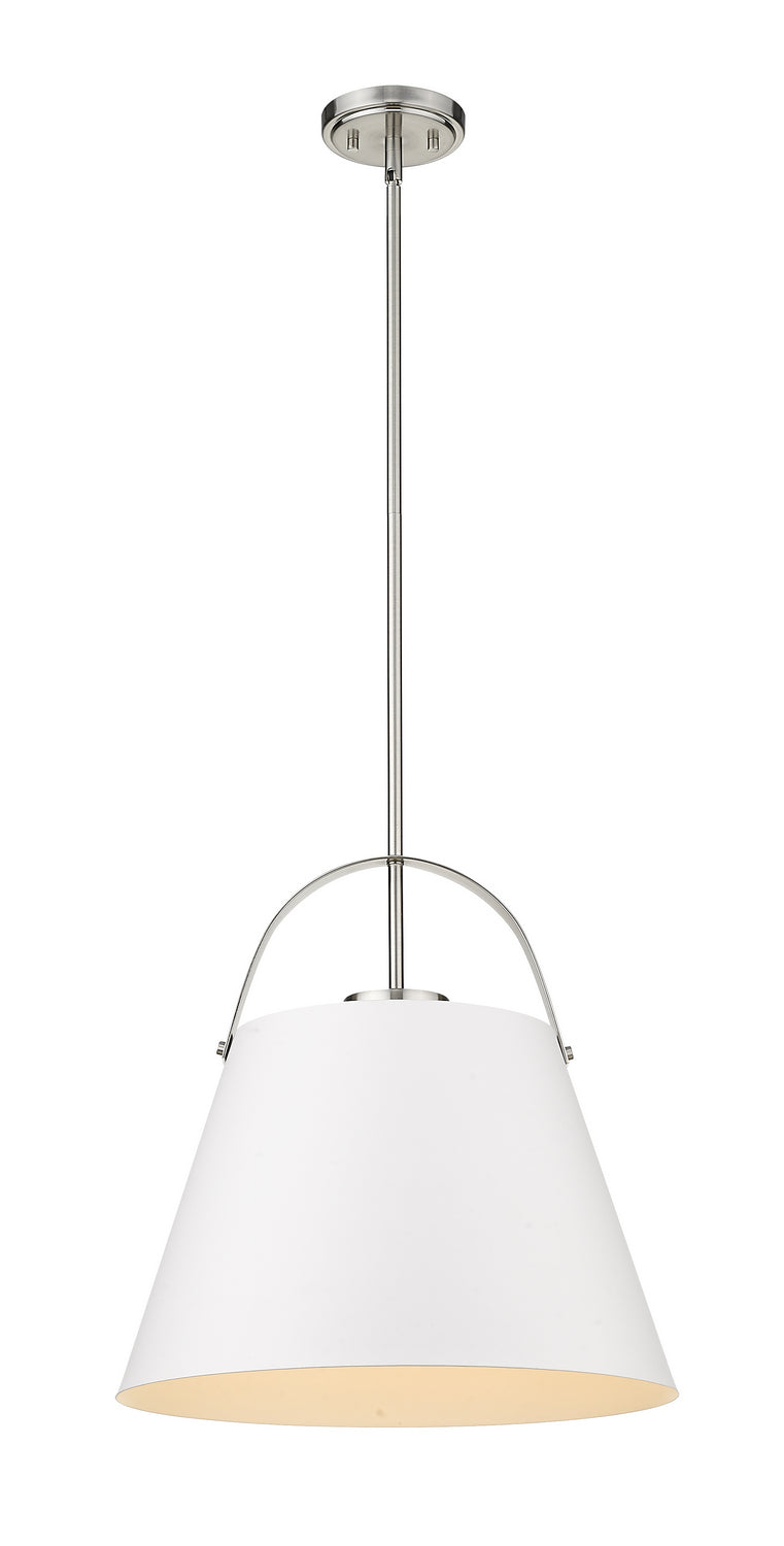 Suspension Z-Studio Blanc mat + Nickel brossé, 18" – Z-Lite