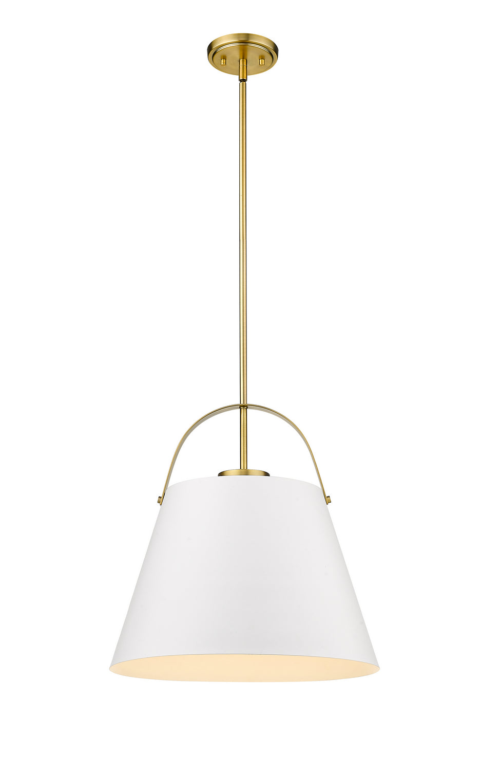 Suspension Z-Studio Blanc mat + Laiton patrimoine, 18" – Z-Lite