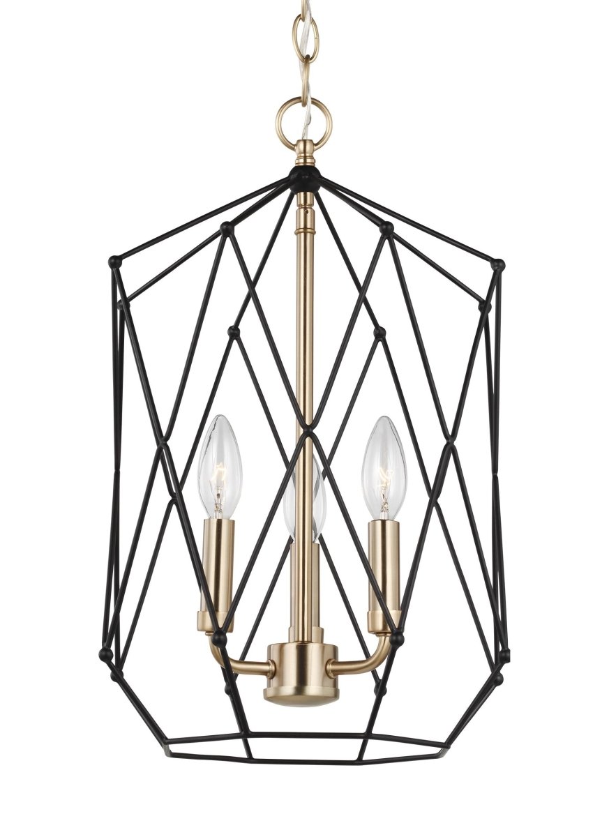 Suspension Zarra - Laiton satiné 12" Ampoules DEL incluses by Visual Comfort Studio | Luminaires & cie