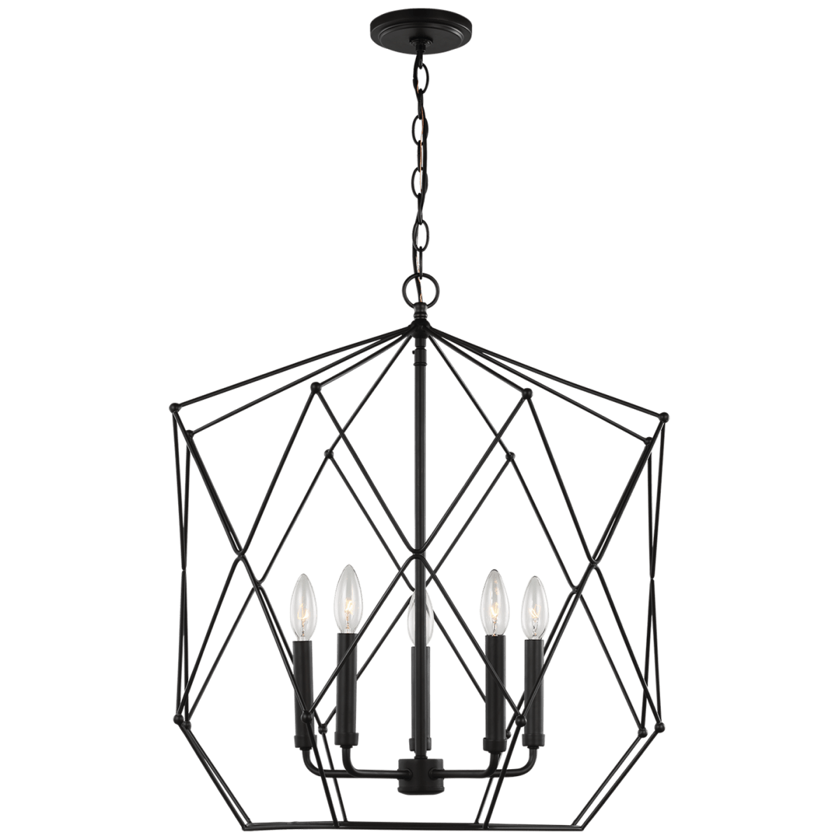 Suspension Zarra - Noir de minuit 23" Ampoules DEL incluses by Visual Comfort Studio | Luminaires & cie