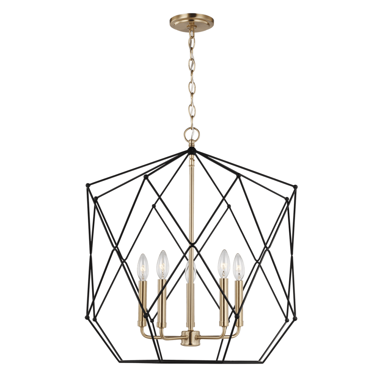 Suspension Zarra - Laiton satiné 23" Ampoules DEL incluses by Visual Comfort Studio | Luminaires & cie