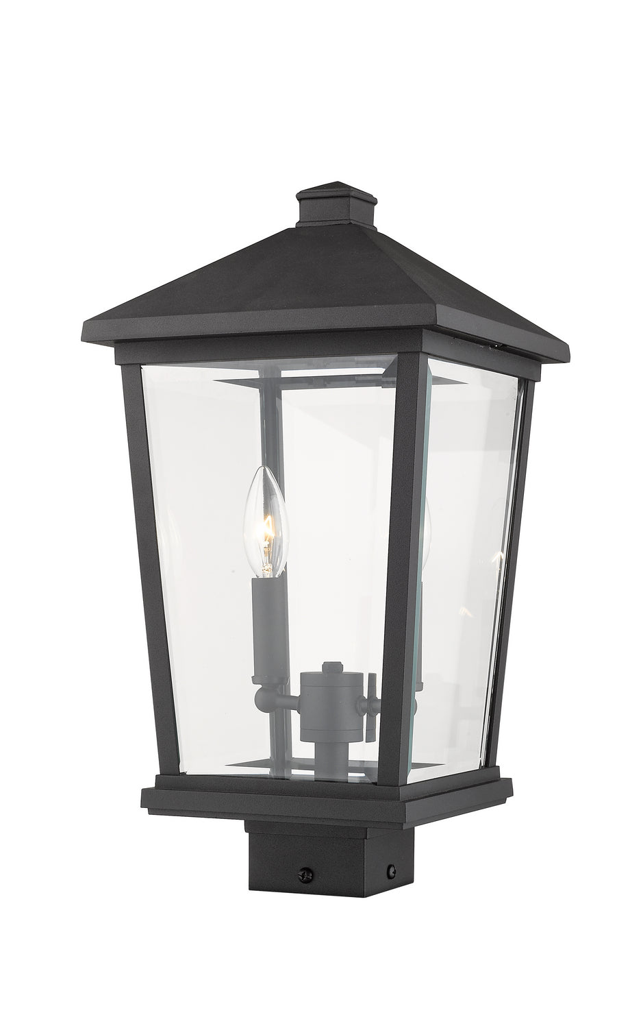 Tête de pôteau extérieure Beacon Carré, Noir, 9 1/2" – vue 2