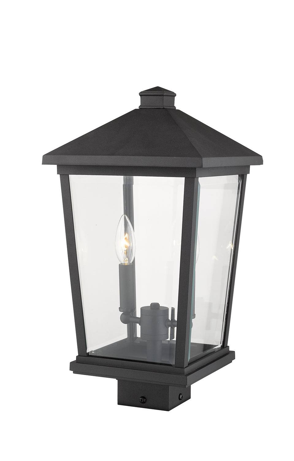 Tête de pôteau extérieure Beacon Carré, Noir, 9 1/2" – vue 3