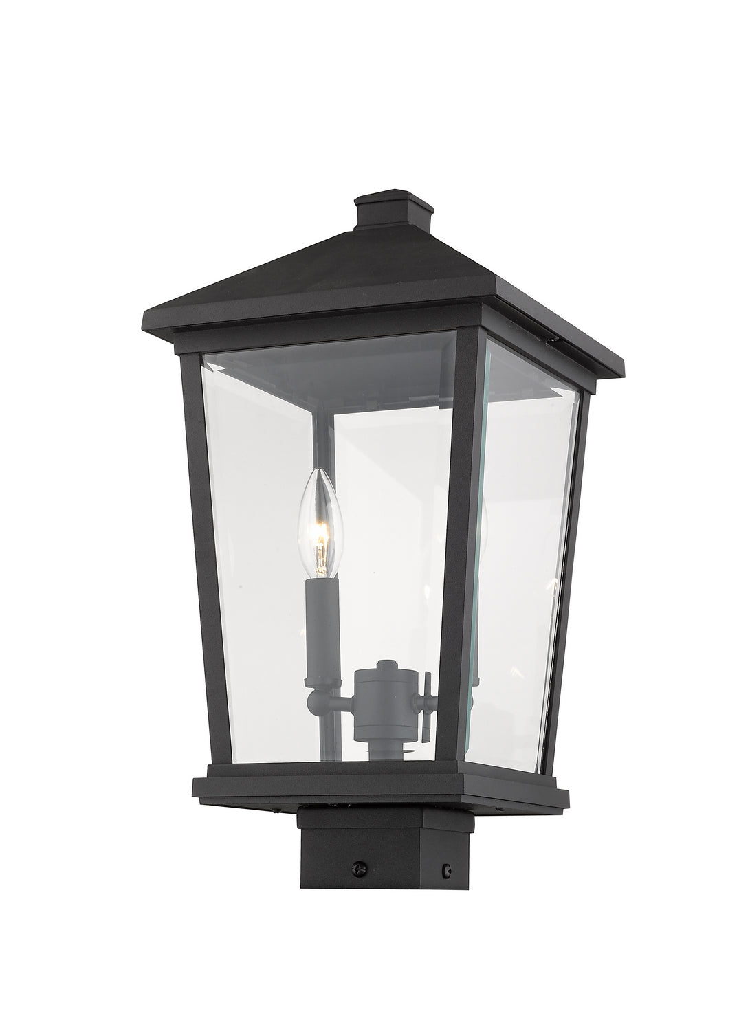 Tête de pôteau extérieure Beacon Carré, Noir, 9 1/2" – vue 4