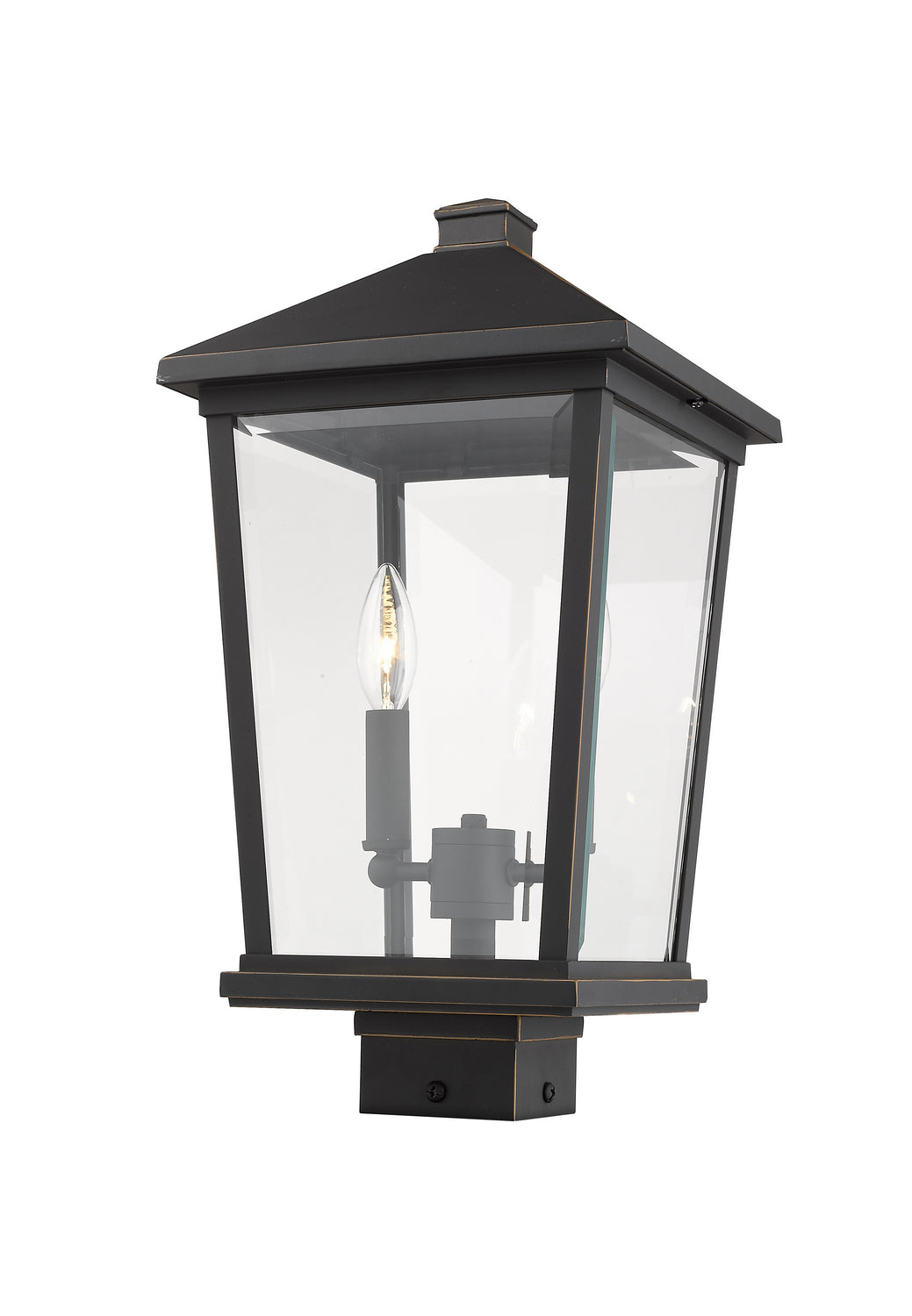 Tête de pôteau extérieure Beacon Carré, Bronze huilé, 9 1/2" – vue 3
