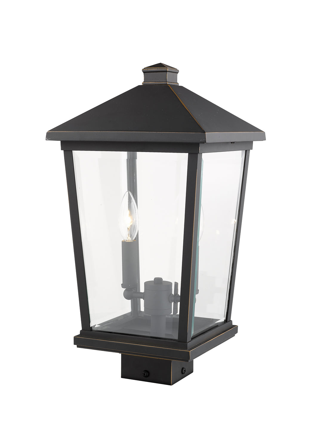 Tête de pôteau extérieure Beacon Carré, Bronze huilé, 9 1/2" – vue 4