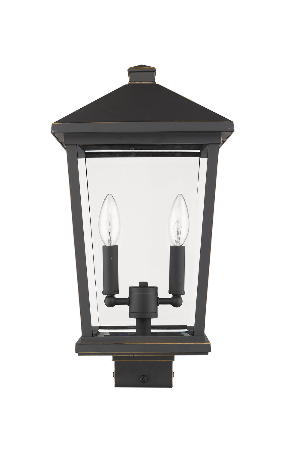 Tête de pôteau extérieure Beacon Carré, Bronze huilé, 9 1/2" – vue 5