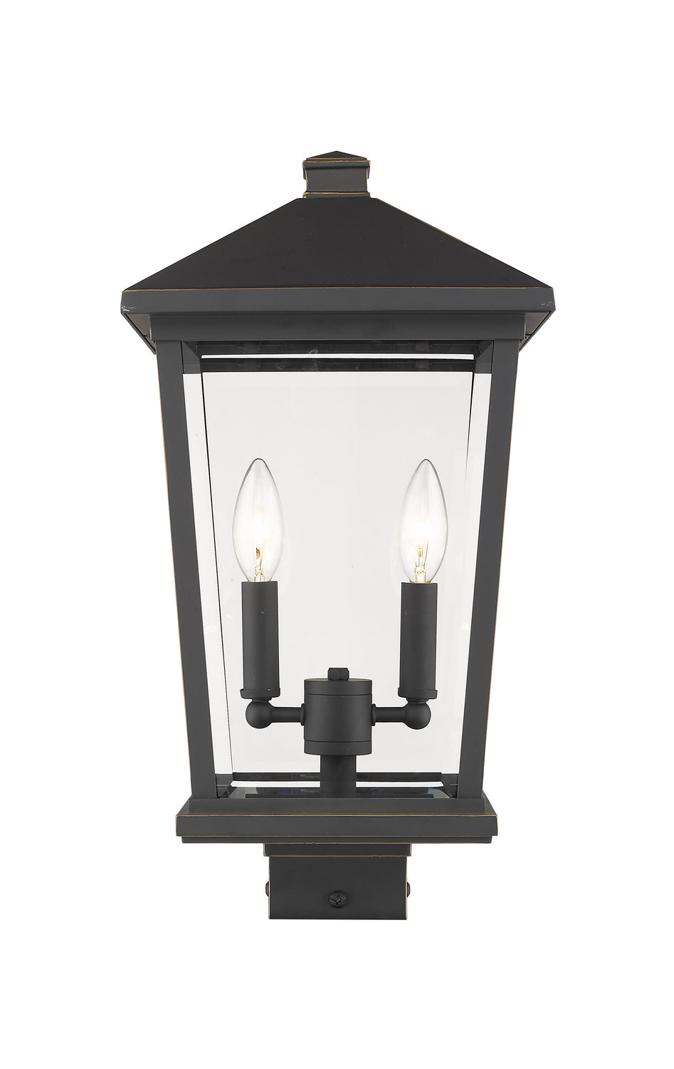 Tête de pôteau extérieure Beacon Carré, Bronze huilé, 9 1/2" – Z-Lite
