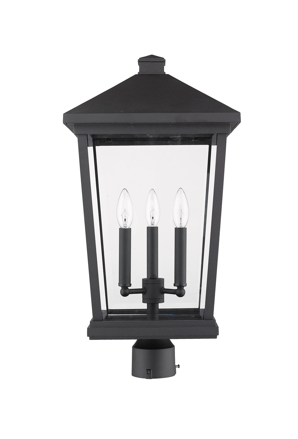 Tête de pôteau extérieure Beacon Rond, Noir, 12" – vue 5