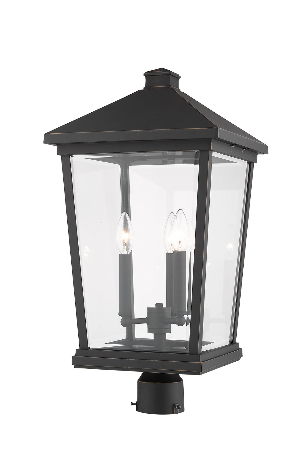 Tête de pôteau extérieure Beacon Rond, Bronze huilé, 12" – vue 2