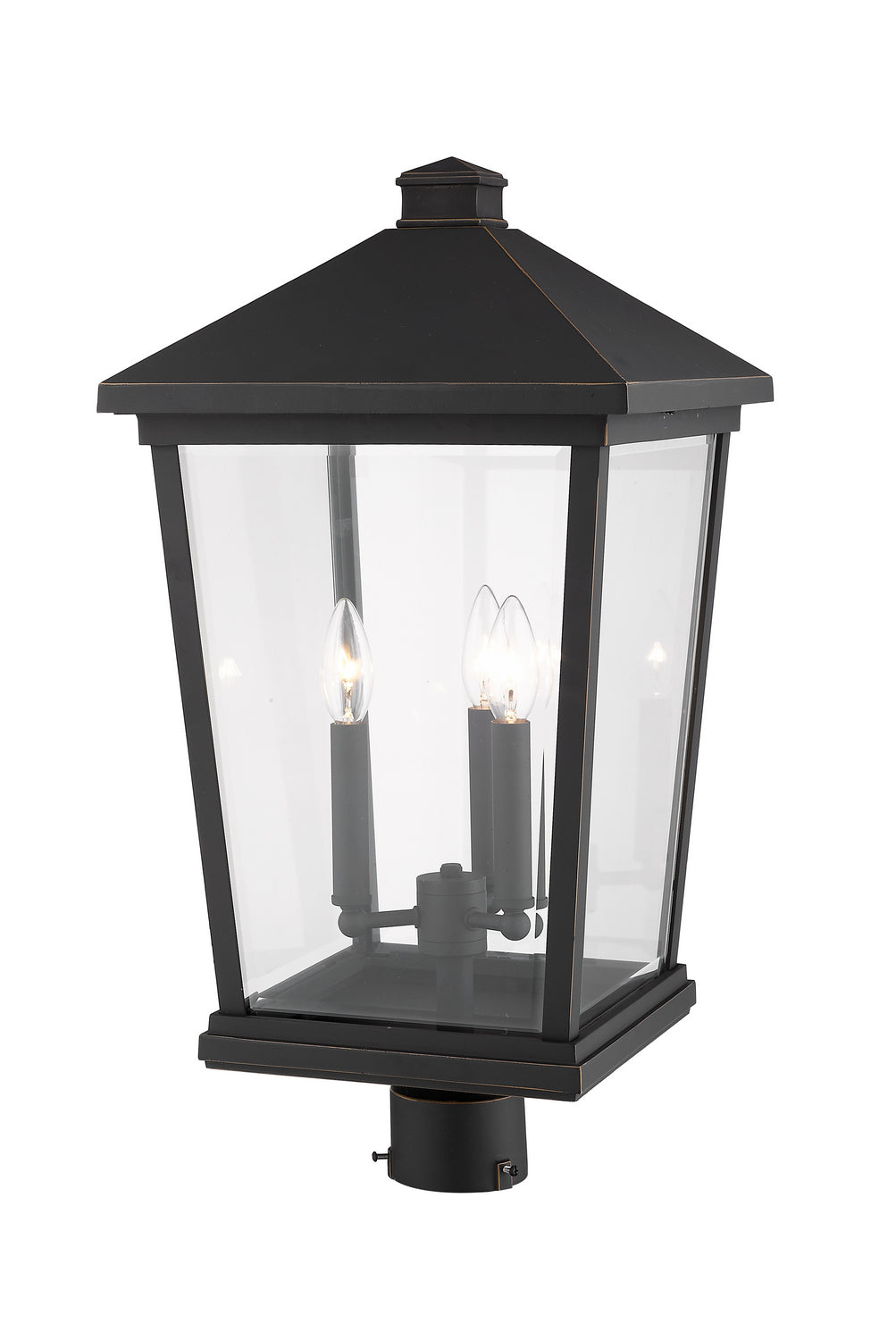 Tête de pôteau extérieure Beacon Rond, Bronze huilé, 12" – vue 3