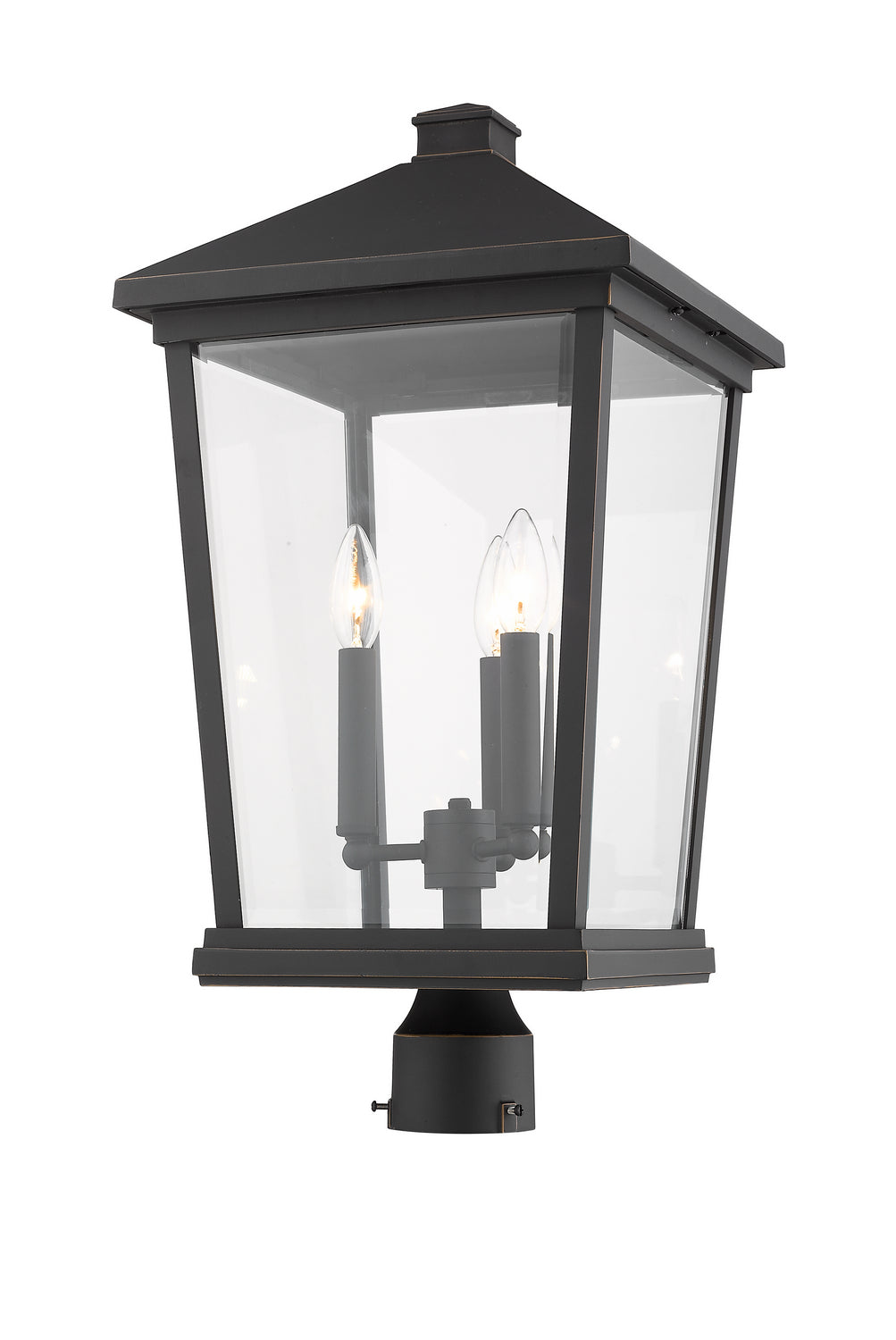 Tête de pôteau extérieure Beacon Rond, Bronze huilé, 12" – vue 4