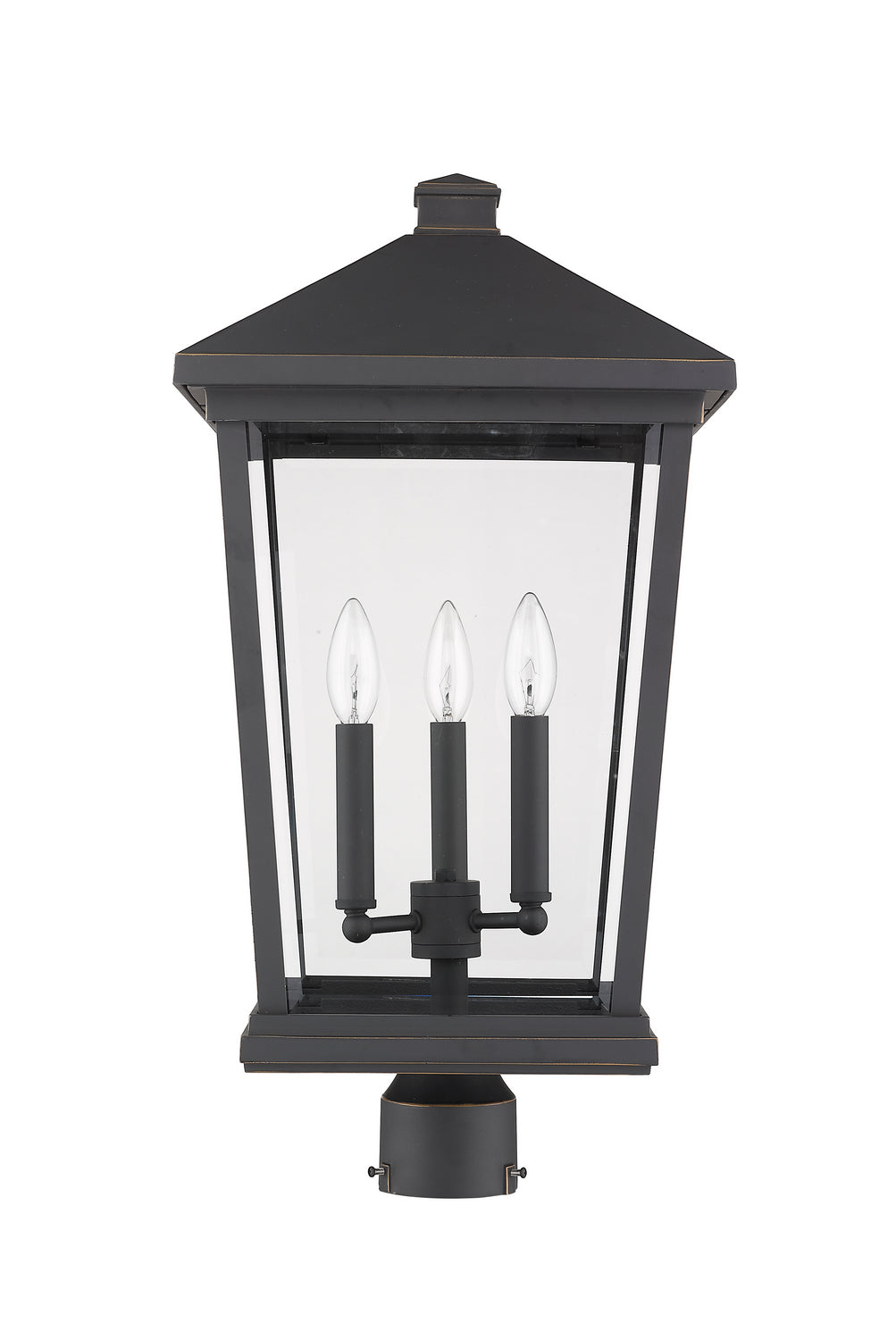 Tête de pôteau extérieure Beacon Rond, Bronze huilé, 12" – vue 5