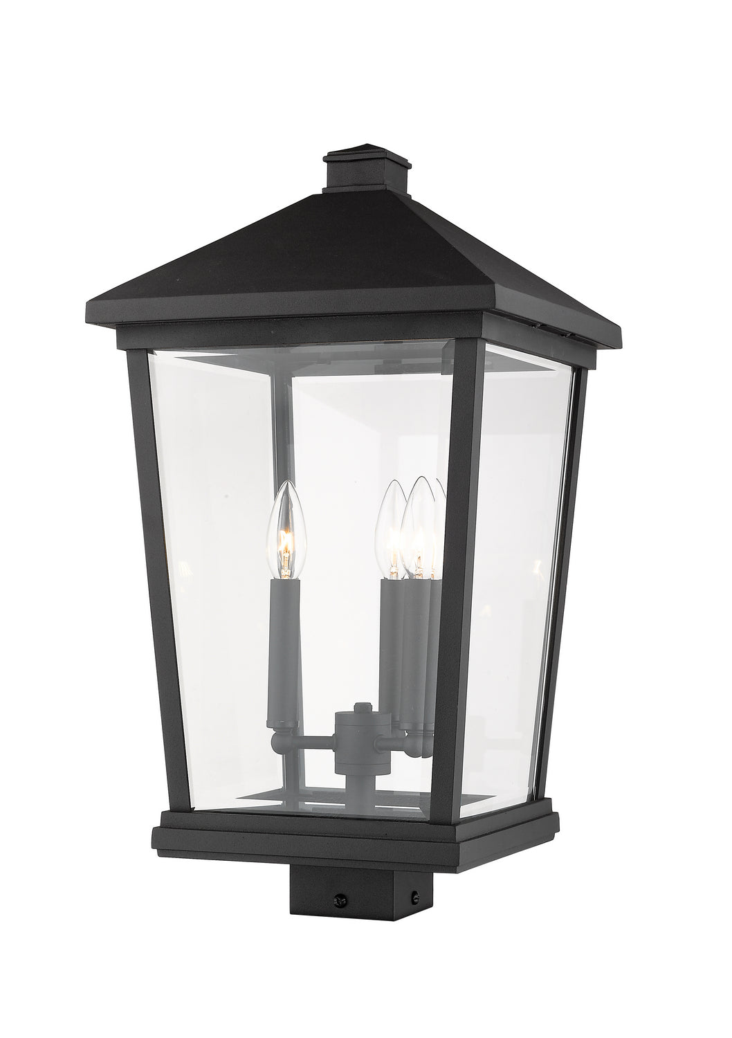 Tête de pôteau extérieure Beacon Carré, Noir, 12" – vue 2
