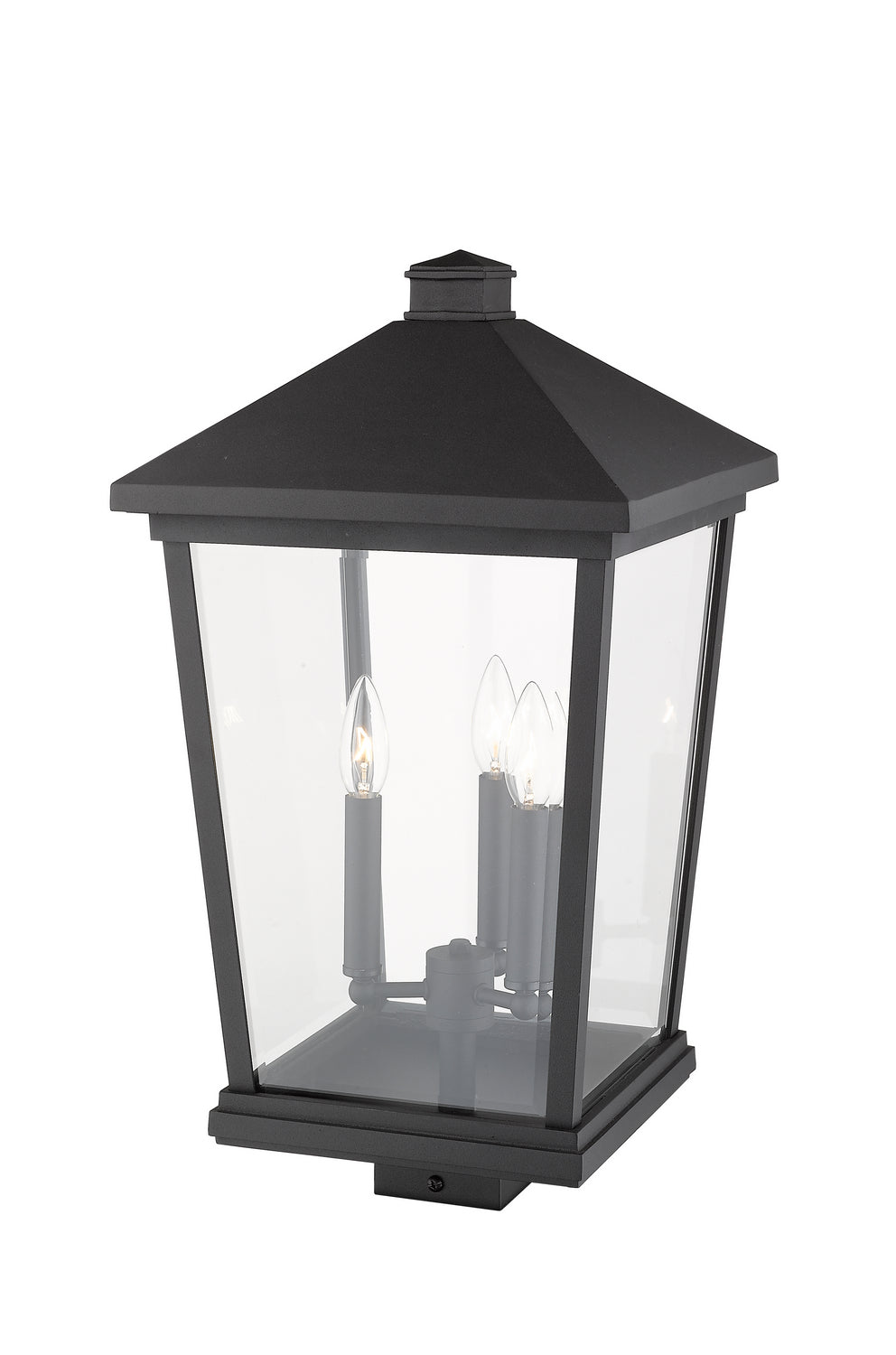 Tête de pôteau extérieure Beacon Carré, Noir, 12" – vue 4