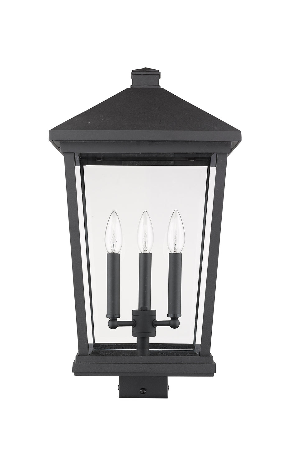 Tête de pôteau extérieure Beacon Carré, Noir, 12" – vue 5