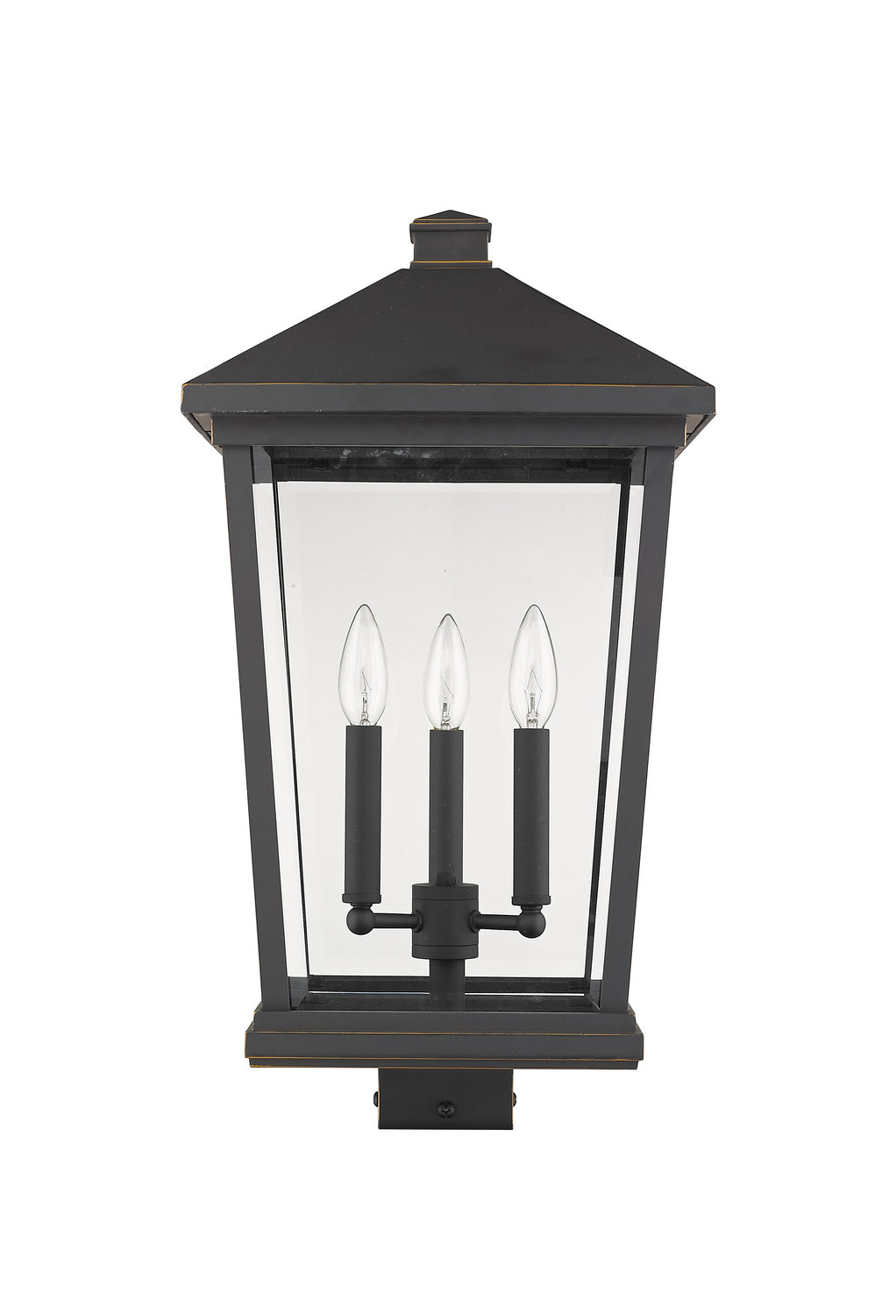 Tête de pôteau extérieure Beacon Carré, Bronze huilé, 12" – vue 5