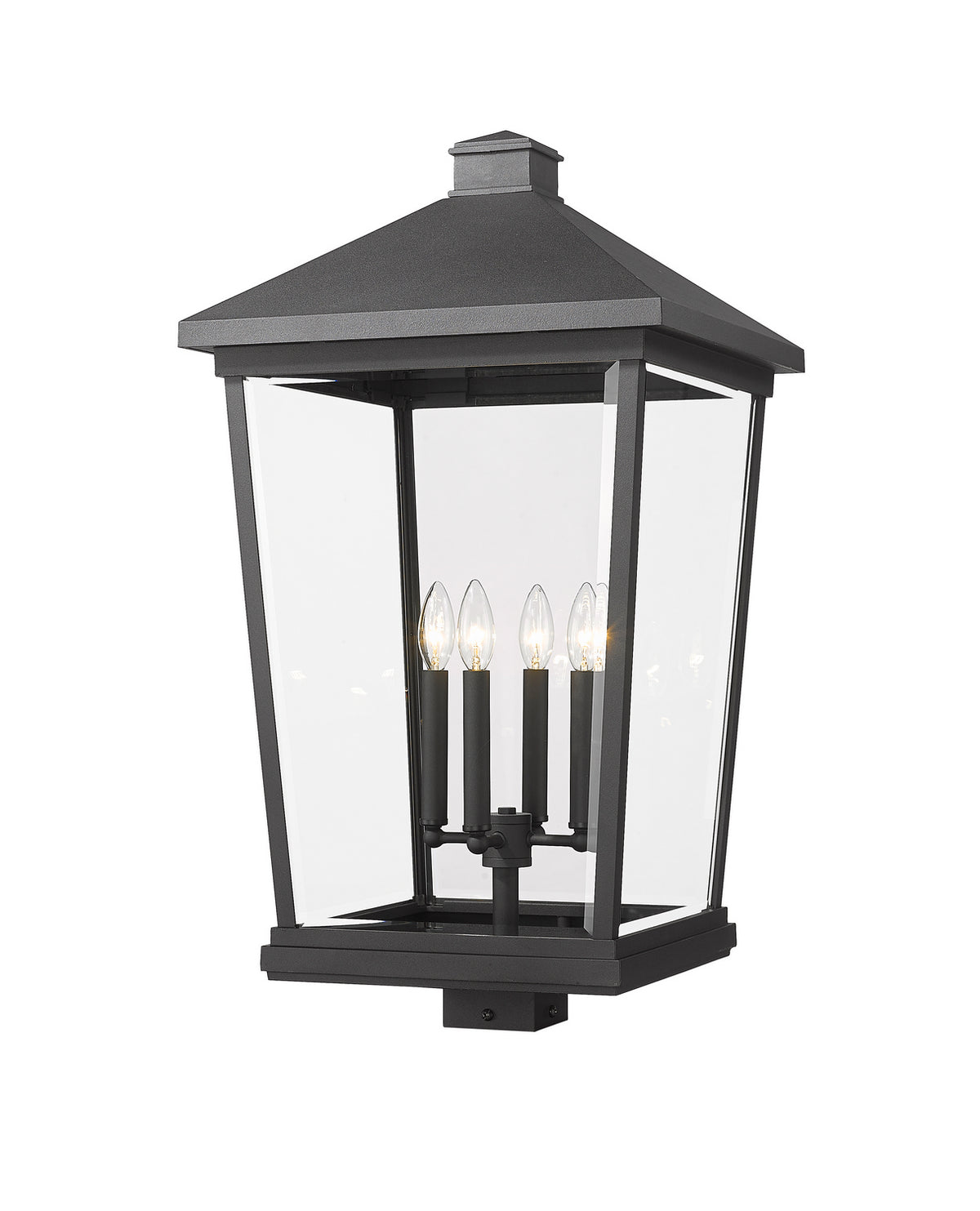 Tête de pôteau extérieure Beacon Carré, Noir, 16" – Z-Lite
