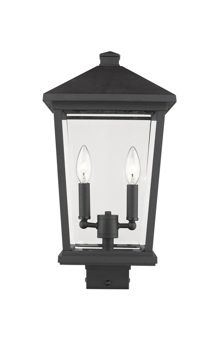 Tête de pôteau extérieure Beacon - Carré Noir 9 1/2" by Z-Lite | Luminaires & cie